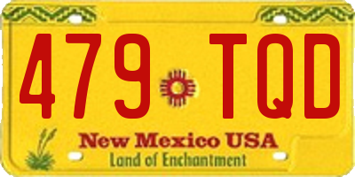 NM license plate 479TQD