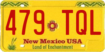 NM license plate 479TQL