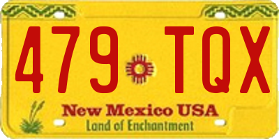 NM license plate 479TQX