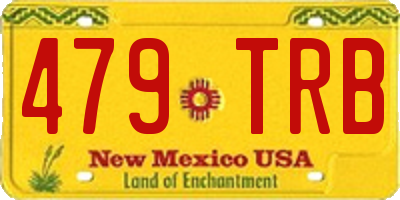NM license plate 479TRB