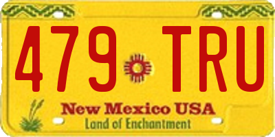 NM license plate 479TRU