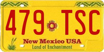 NM license plate 479TSC