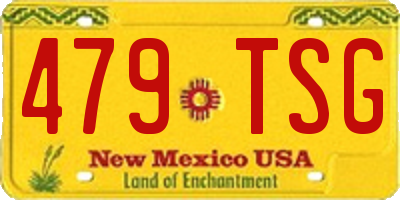 NM license plate 479TSG