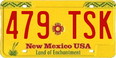 NM license plate 479TSK