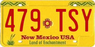 NM license plate 479TSY