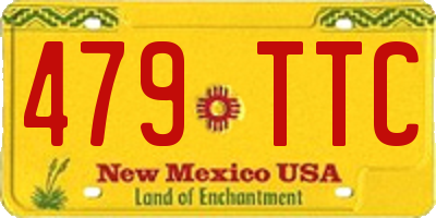 NM license plate 479TTC