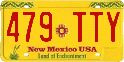 NM license plate 479TTY