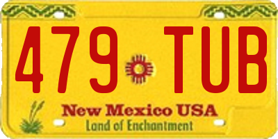 NM license plate 479TUB