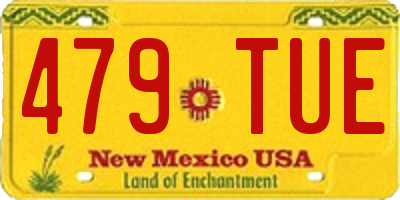 NM license plate 479TUE