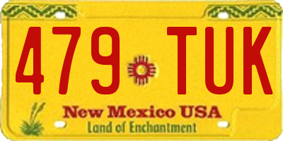 NM license plate 479TUK