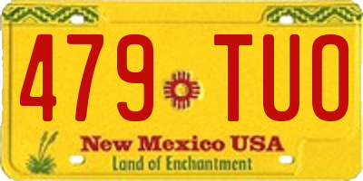 NM license plate 479TUO