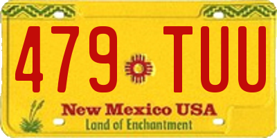 NM license plate 479TUU