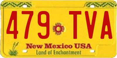 NM license plate 479TVA