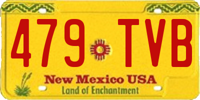 NM license plate 479TVB