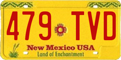 NM license plate 479TVD