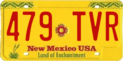 NM license plate 479TVR