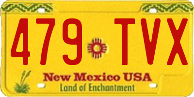 NM license plate 479TVX