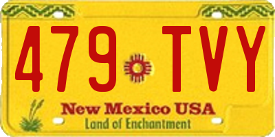 NM license plate 479TVY
