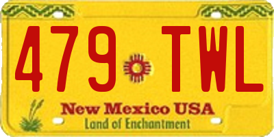 NM license plate 479TWL