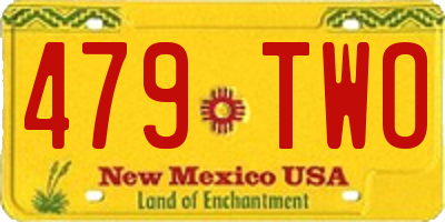 NM license plate 479TWO
