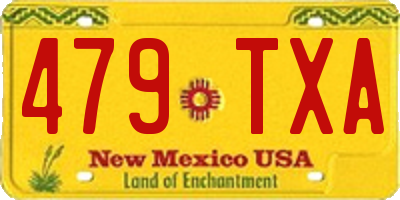 NM license plate 479TXA
