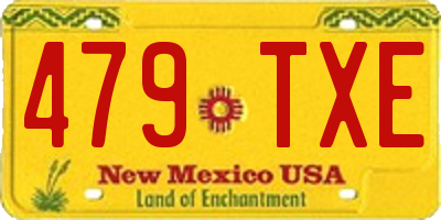 NM license plate 479TXE