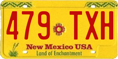 NM license plate 479TXH