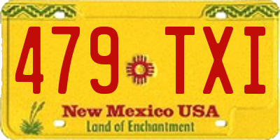 NM license plate 479TXI