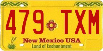 NM license plate 479TXM