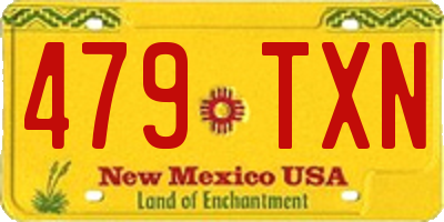 NM license plate 479TXN