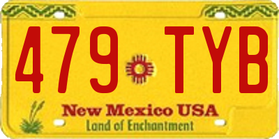 NM license plate 479TYB