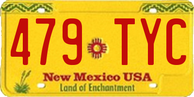 NM license plate 479TYC