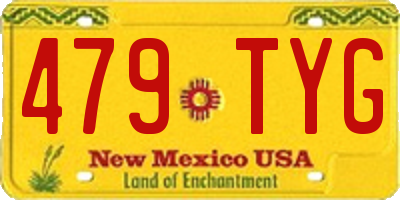 NM license plate 479TYG