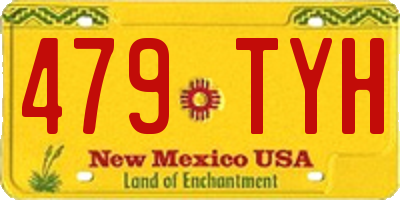 NM license plate 479TYH