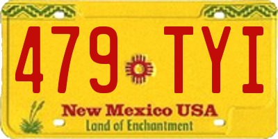 NM license plate 479TYI