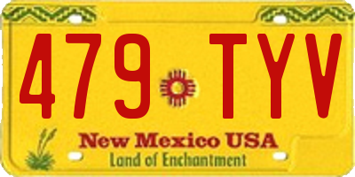 NM license plate 479TYV