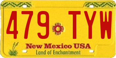 NM license plate 479TYW