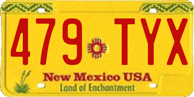 NM license plate 479TYX
