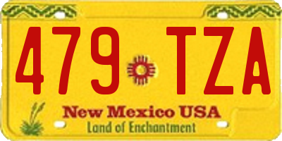 NM license plate 479TZA