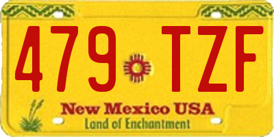 NM license plate 479TZF