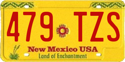 NM license plate 479TZS