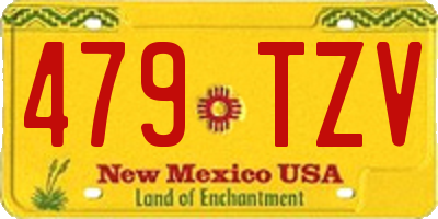 NM license plate 479TZV