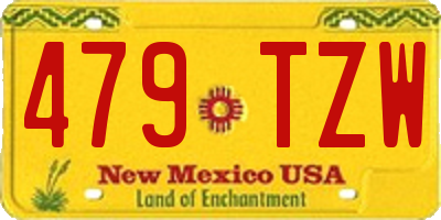 NM license plate 479TZW