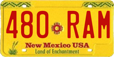 NM license plate 480RAM