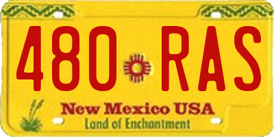 NM license plate 480RAS