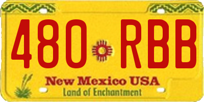 NM license plate 480RBB