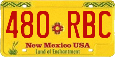 NM license plate 480RBC