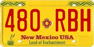 NM license plate 480RBH