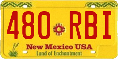 NM license plate 480RBI