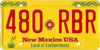 NM license plate 480RBR